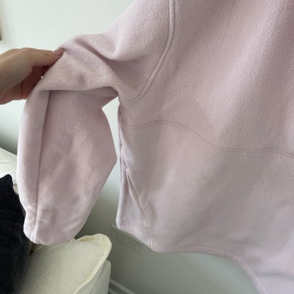 Outdoor Voices Pink Recfleece Snap Up Pullover Hoodie - Picture 4 of 5